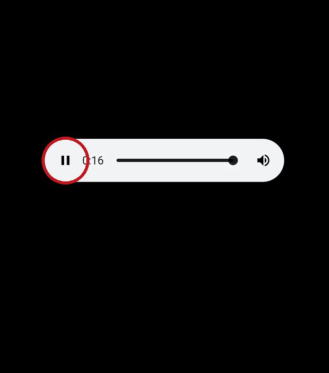 MBC Radio 2 stream playing in the phone browser, with the pause button circled