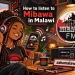 How to Listen to Mibawa Radio (Mibawa FM) in Malawi: FM Frequencies and Online Stream 20 Pixel-art cover: a woman with headphones listening to Mibawa FM on her phone, with the Mibawa logo and a radio